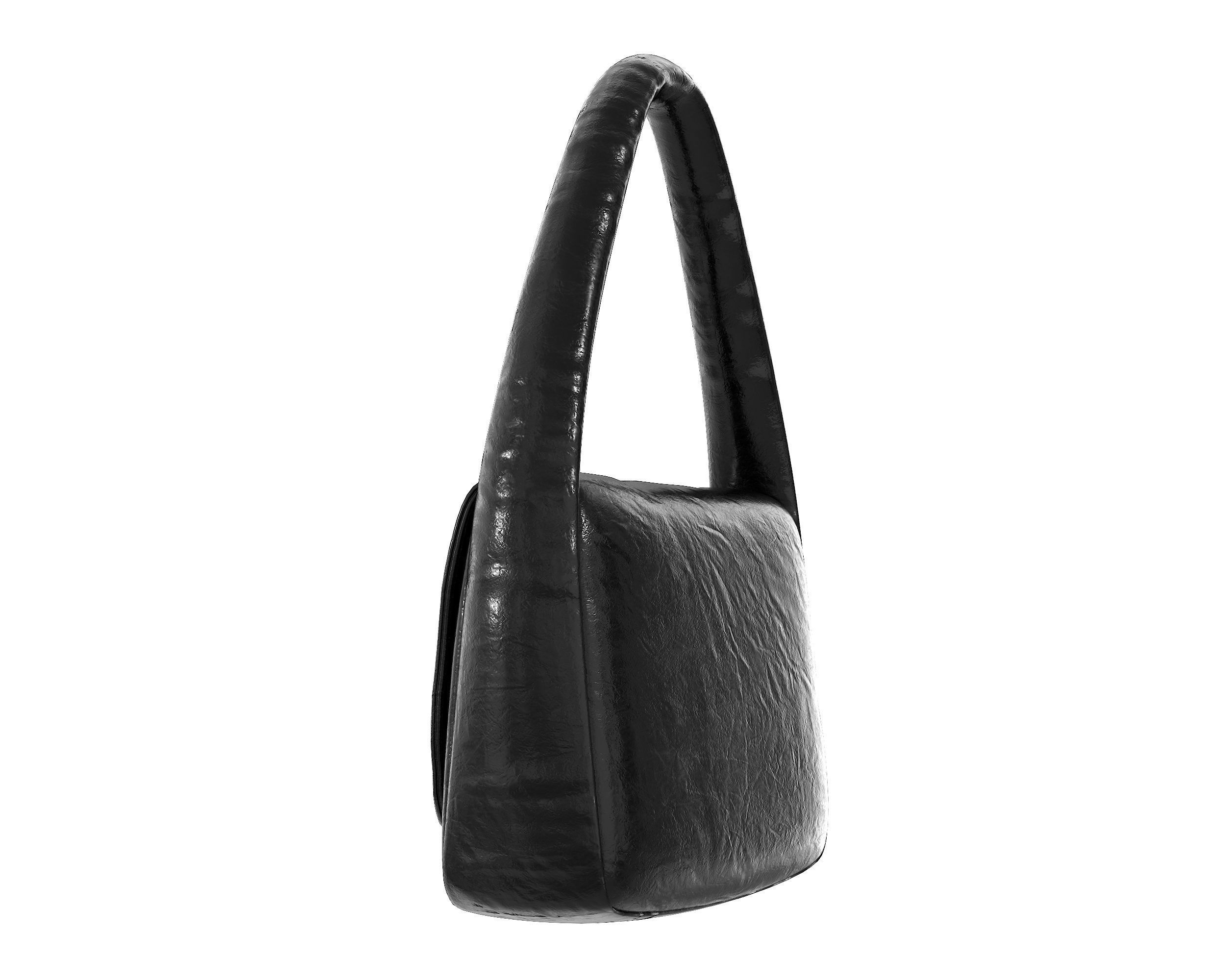 Balenciaga Monaco Small Sling Bag Black Low-poly 3D model_7