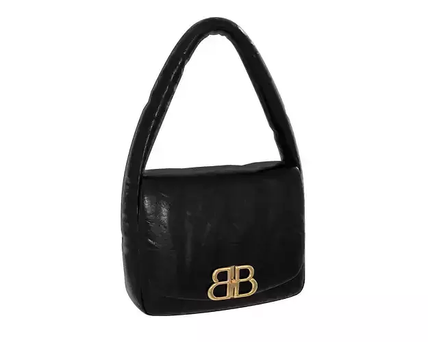 Balenciaga Monaco Small Sling Bag Black Low-poly 3D model