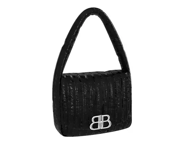 Balenciaga Monaco Small Sling Bag Quilted Black Low-poly 3D model