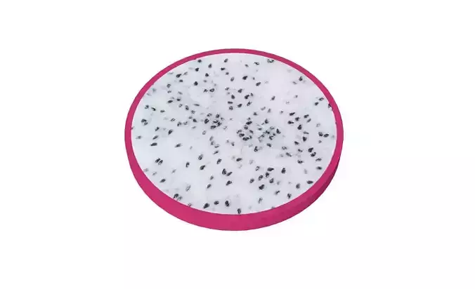 Prop14 A Slice of Dragon fruit Low-poly 3D model