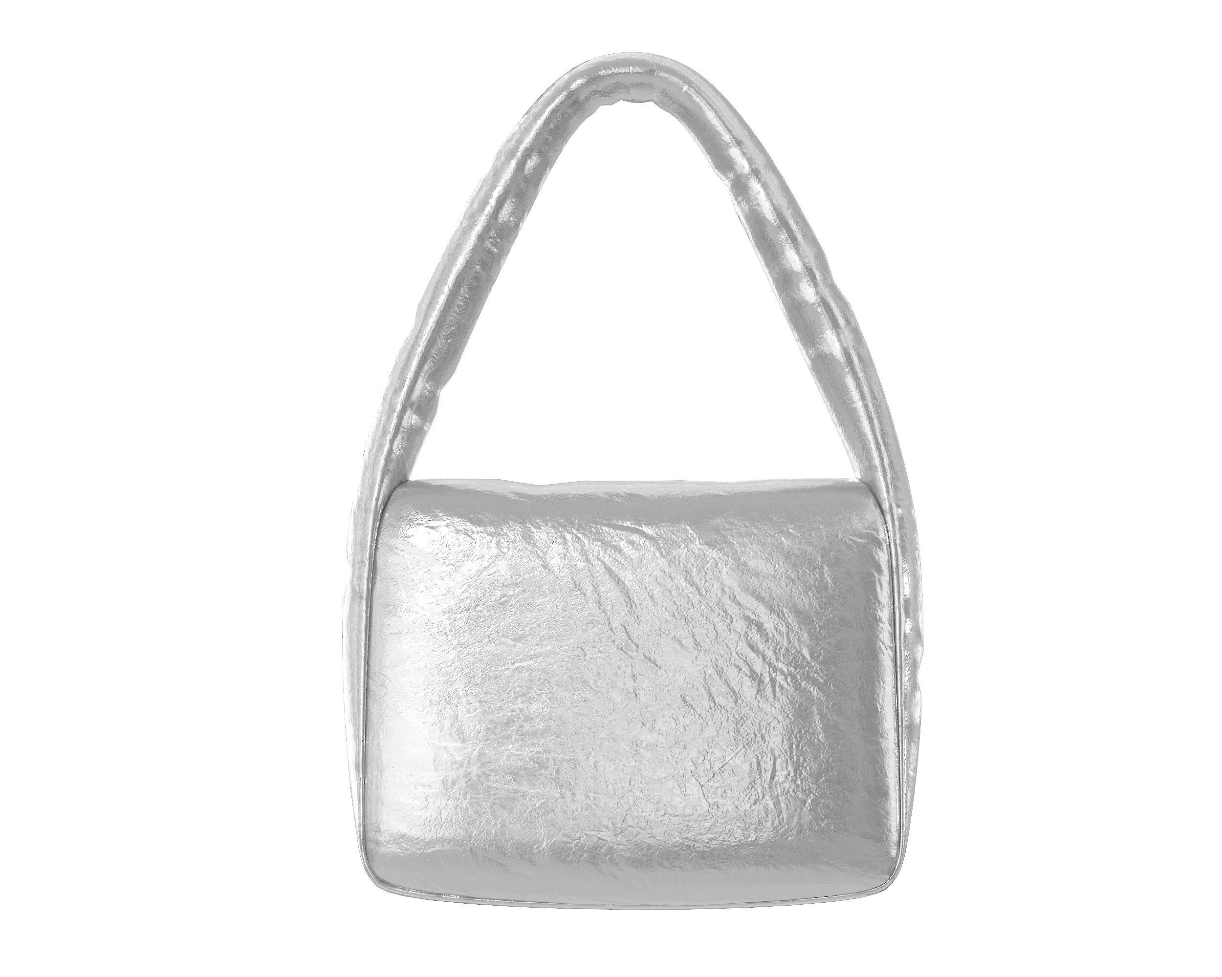Balenciaga Monaco Small Sling Bag Silver Low-poly 3D model_5