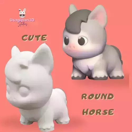Cute Round Horse