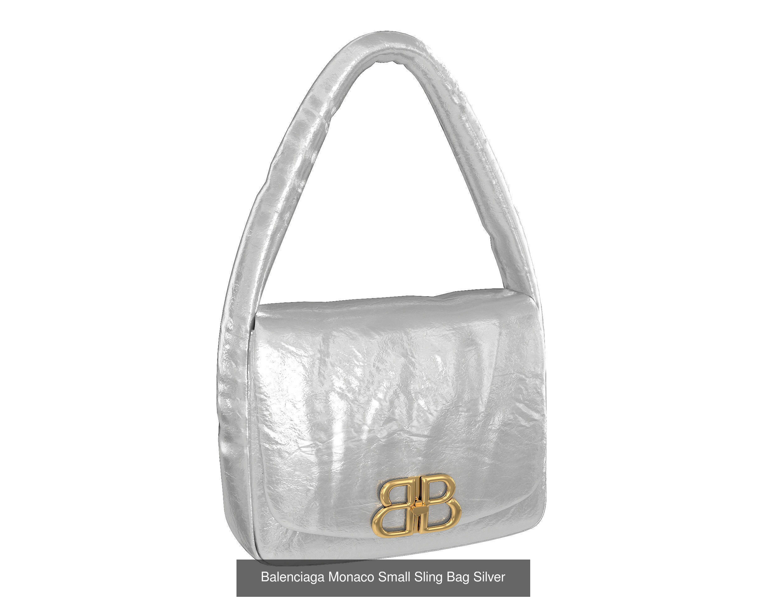 Balenciaga Monaco Small Sling Bag 3D Model Collection_5