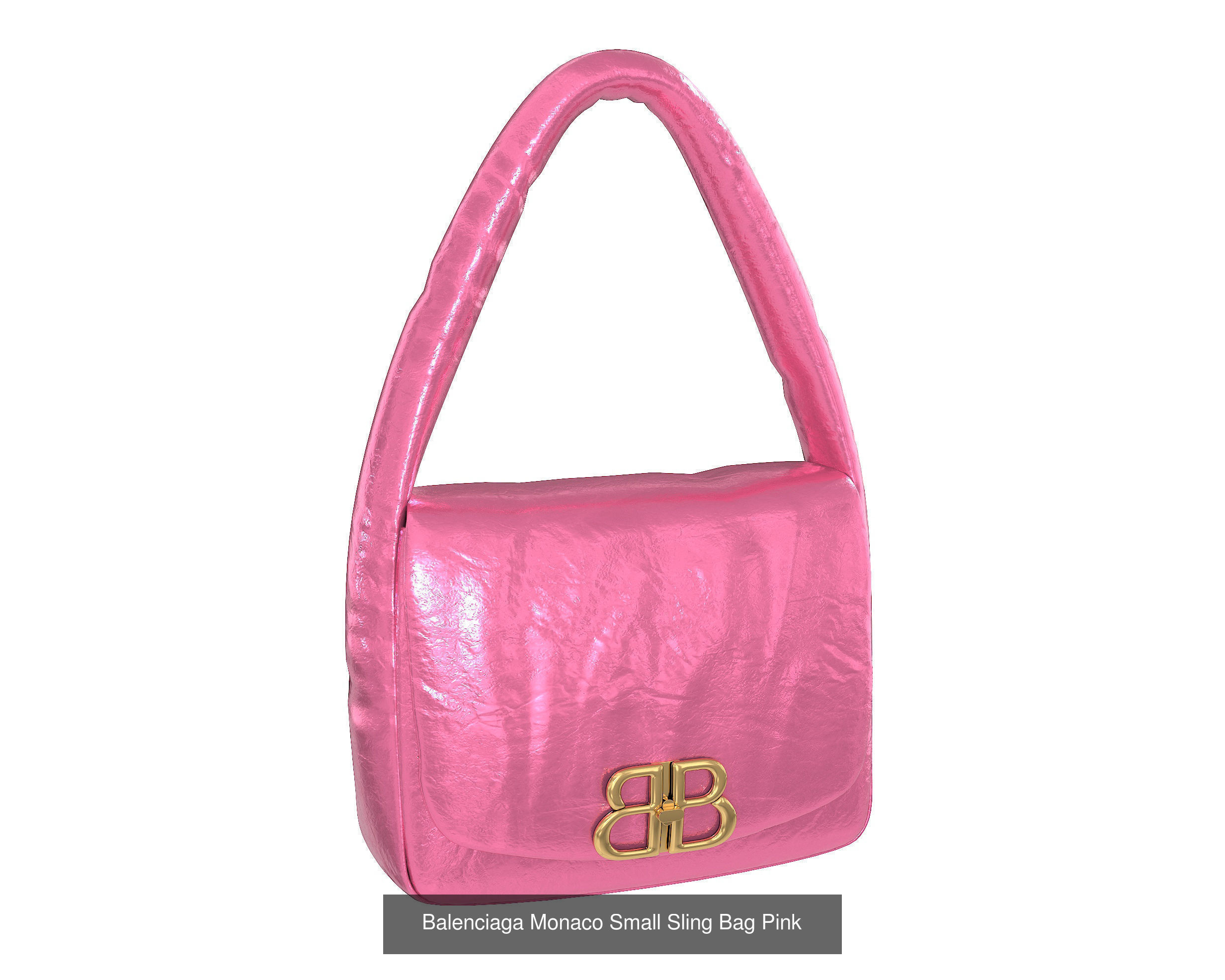 Balenciaga Monaco Small Sling Bag 3D Model Collection_6