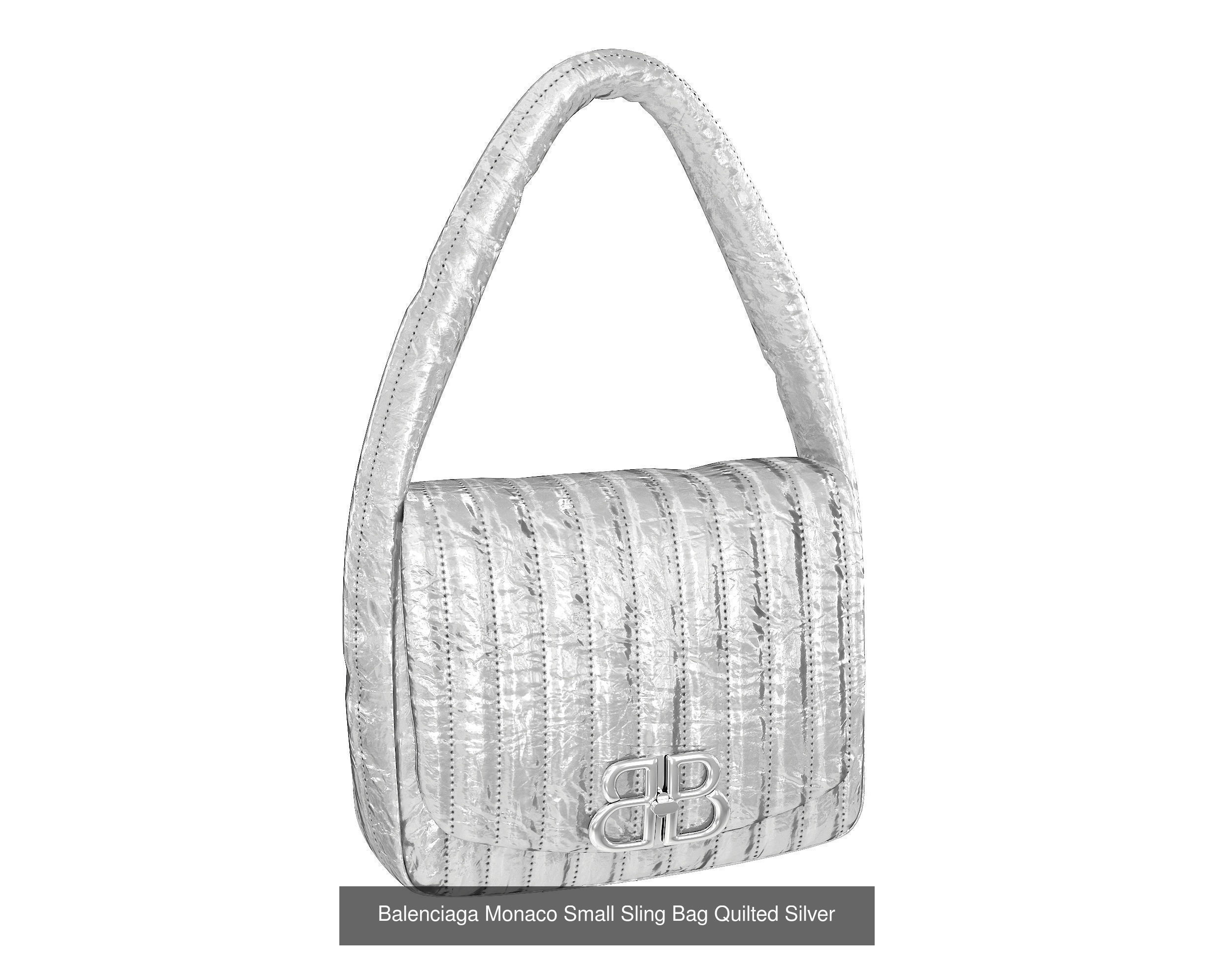 Balenciaga Monaco Small Sling Bag 3D Model Collection_4