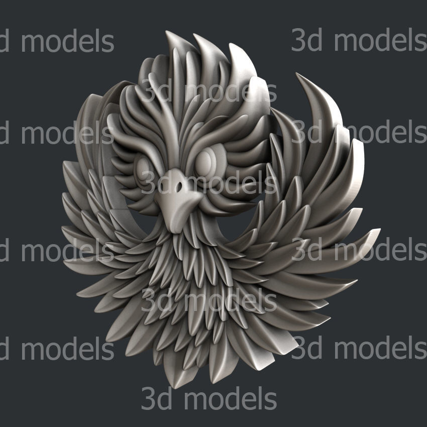 3d STL models for CNC router or 3dprinter Phoenix P497 3D model_2