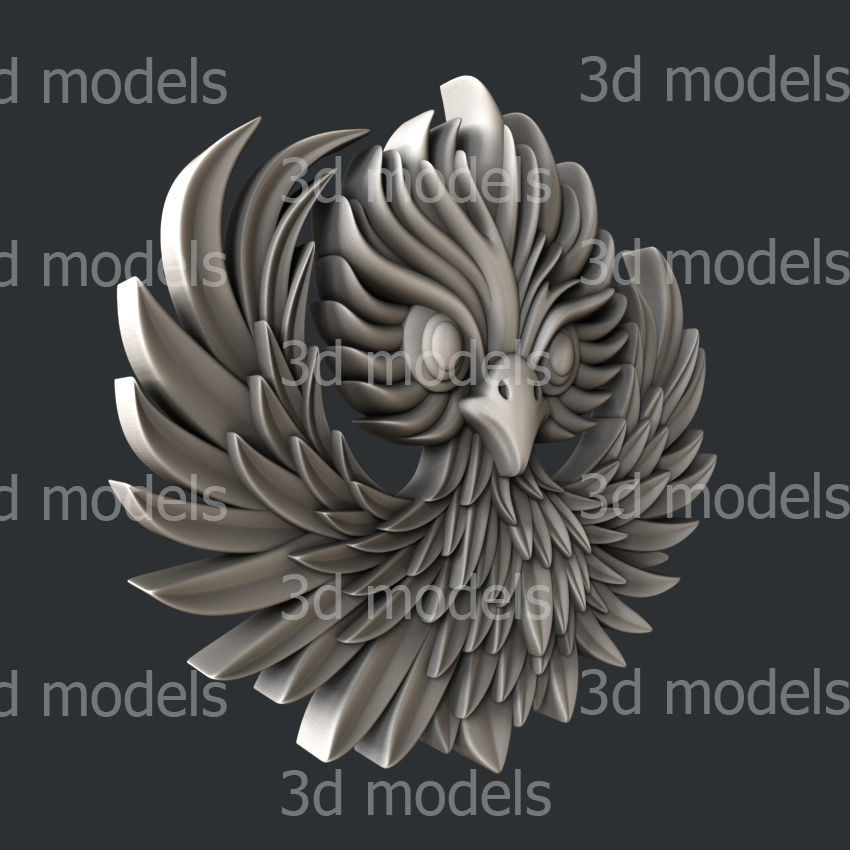 3d STL models for CNC router or 3dprinter Phoenix P497 3D model_1