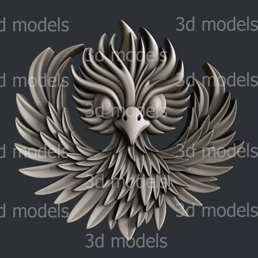 3d STL models for CNC router or 3dprinter Phoenix P497 3D model_0