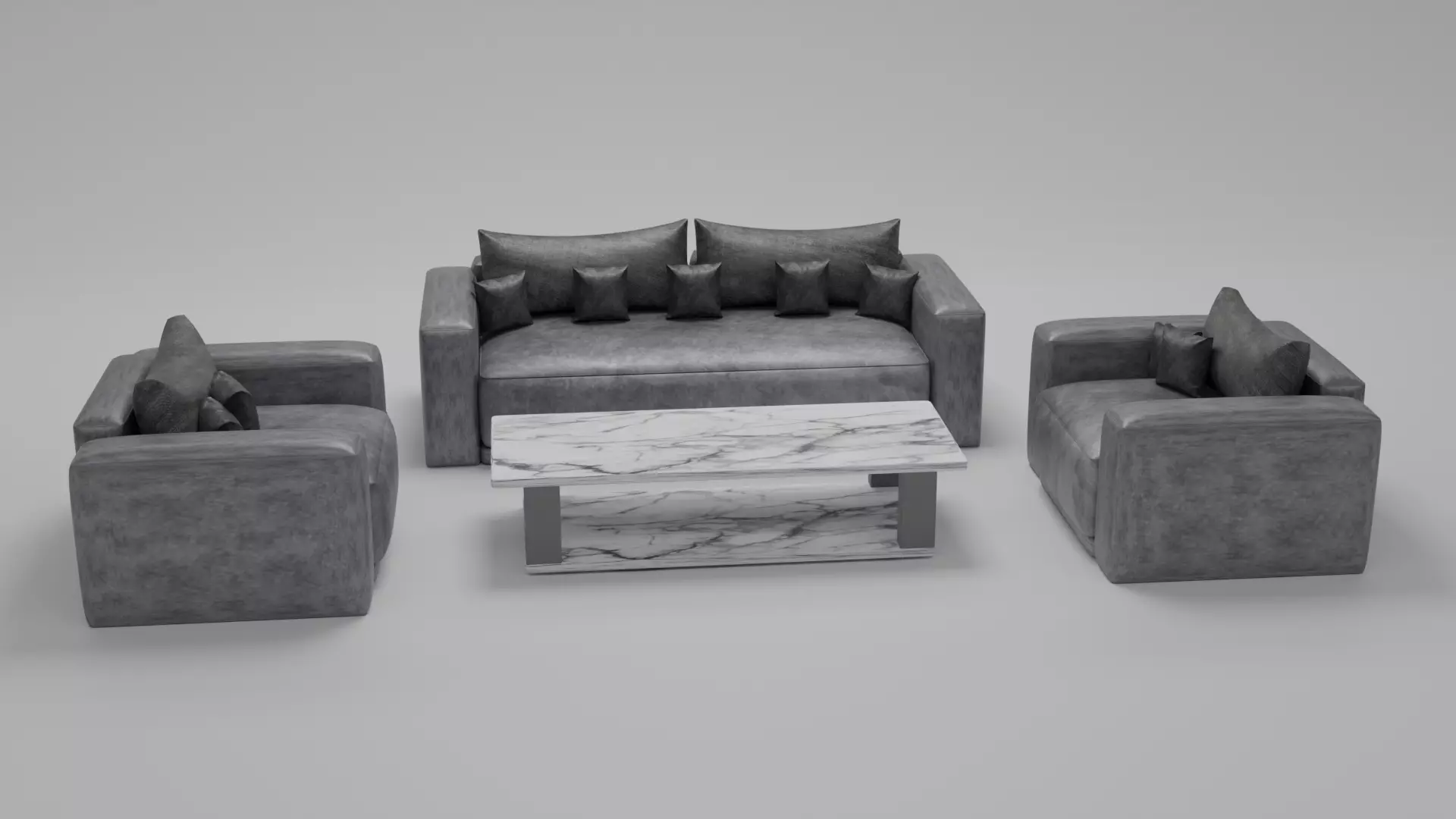 sofa and table 3D model_0