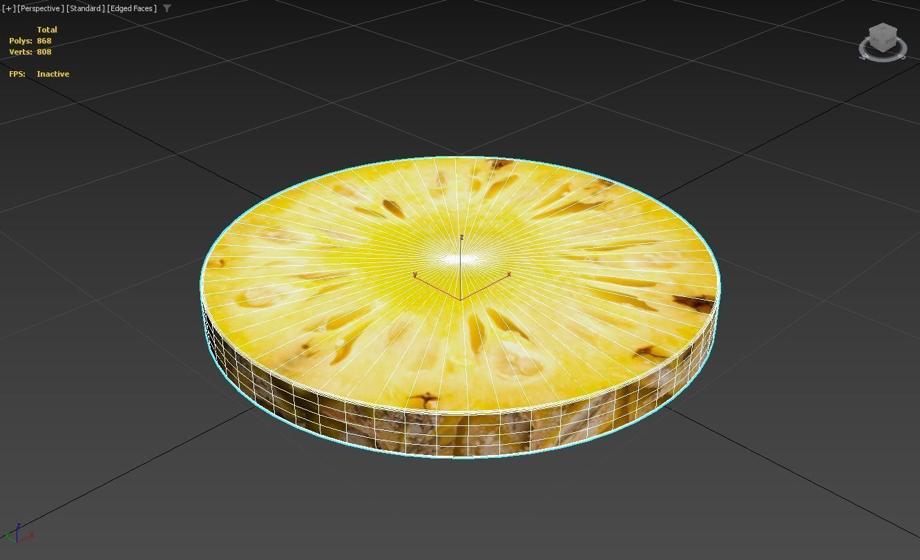 Prop15 A Slice of Pineapple Low-poly 3D model_10