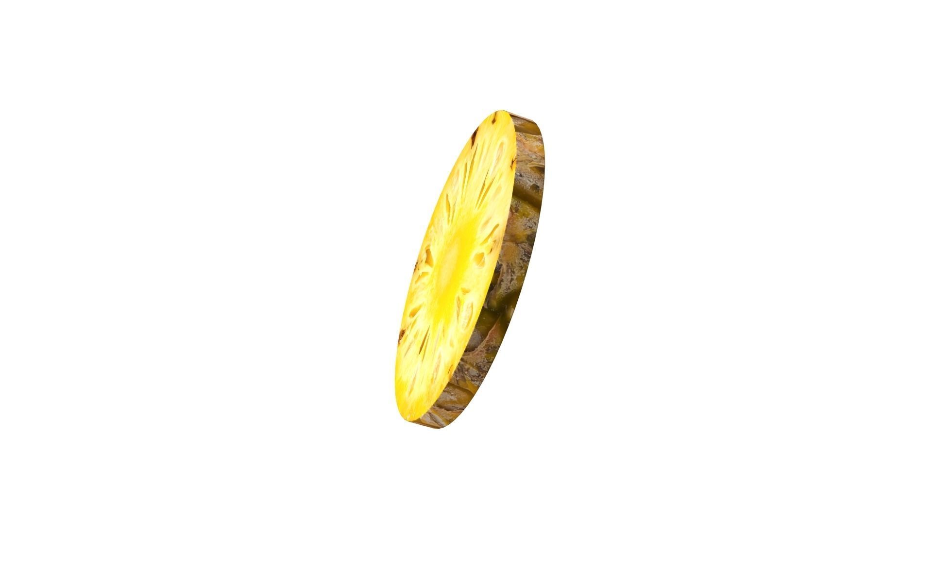 Prop15 A Slice of Pineapple Low-poly 3D model_4