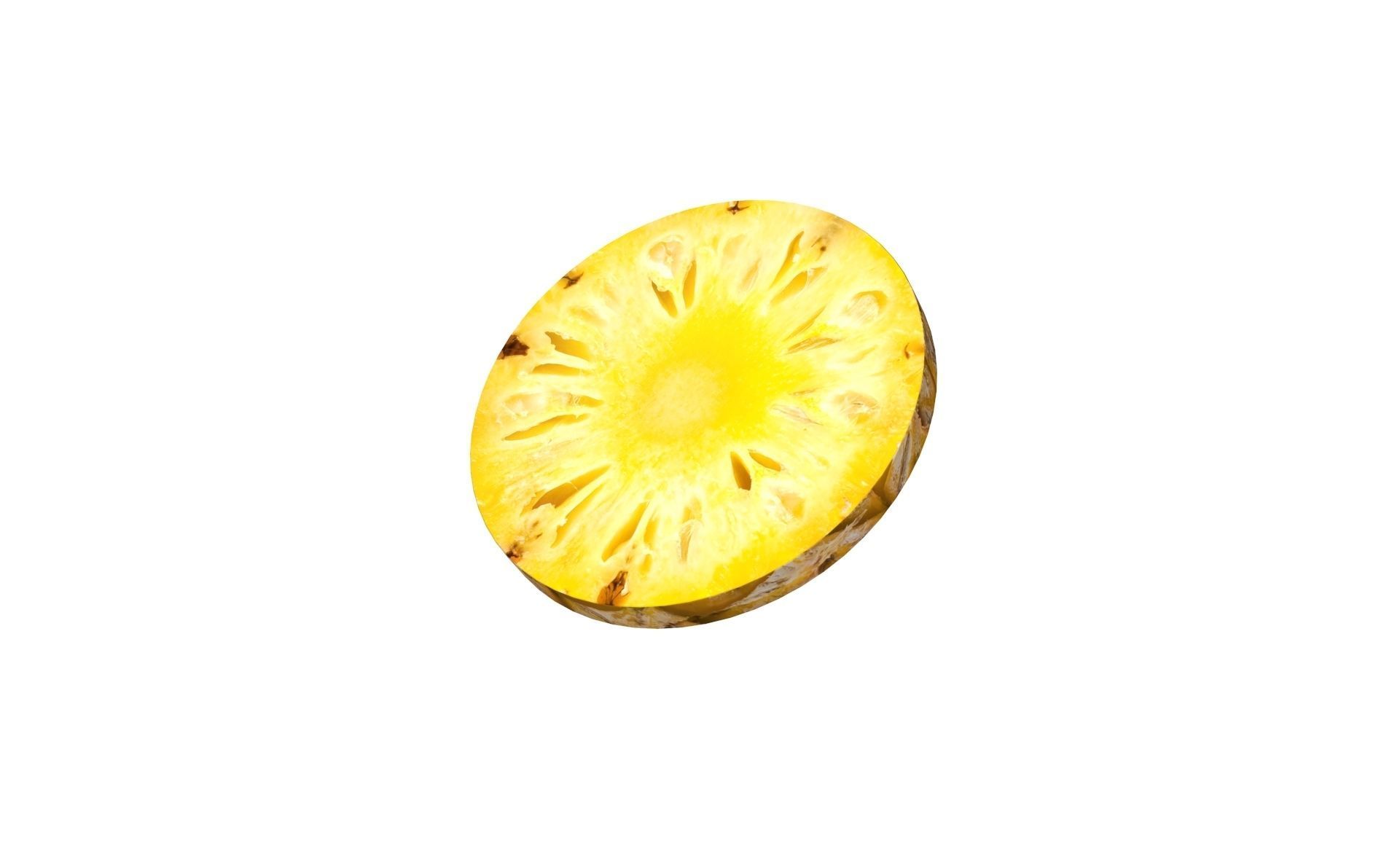 Prop15 A Slice of Pineapple Low-poly 3D model_5