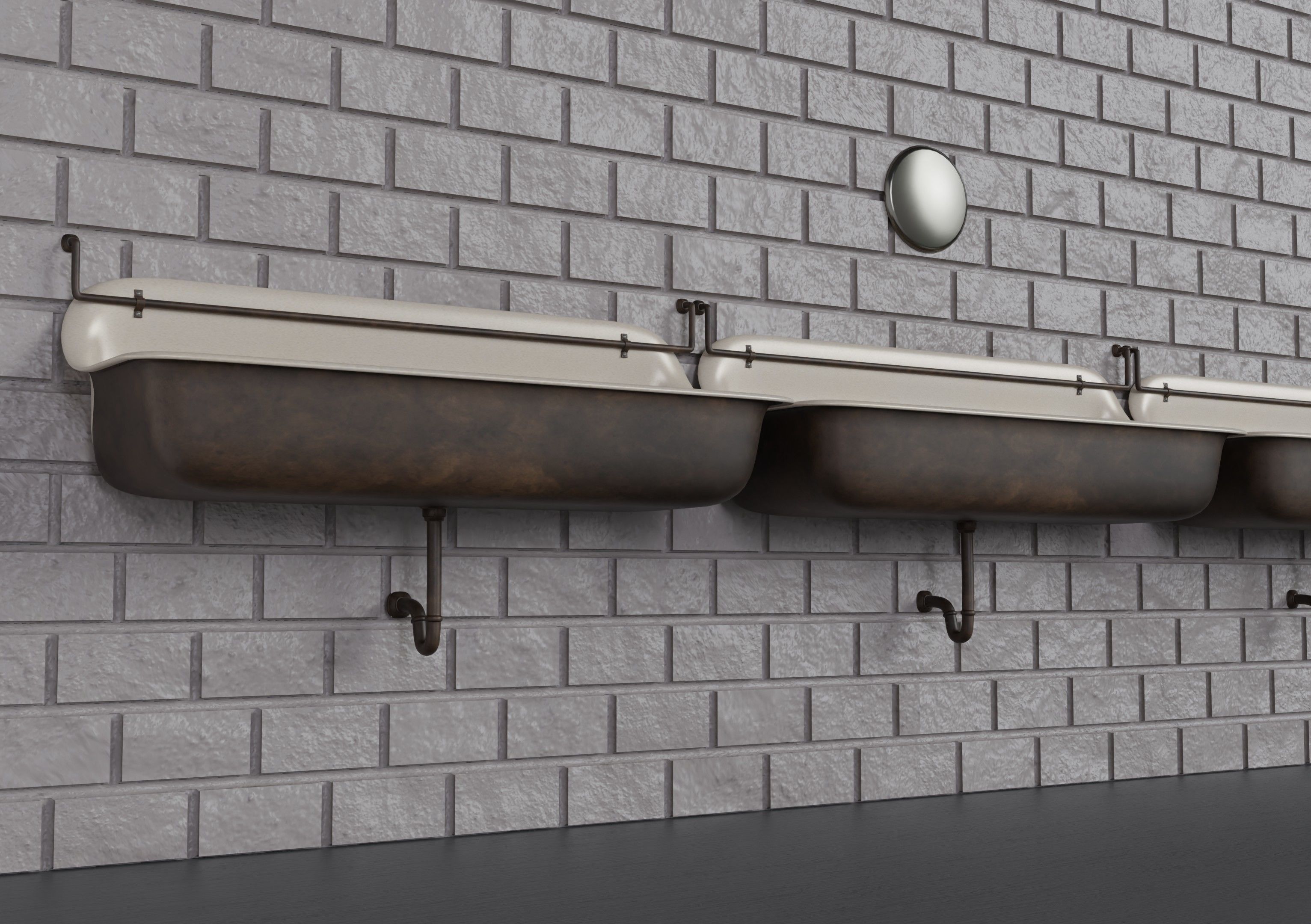 Mens Restroom Urinal 3D model rigged | CGTrader