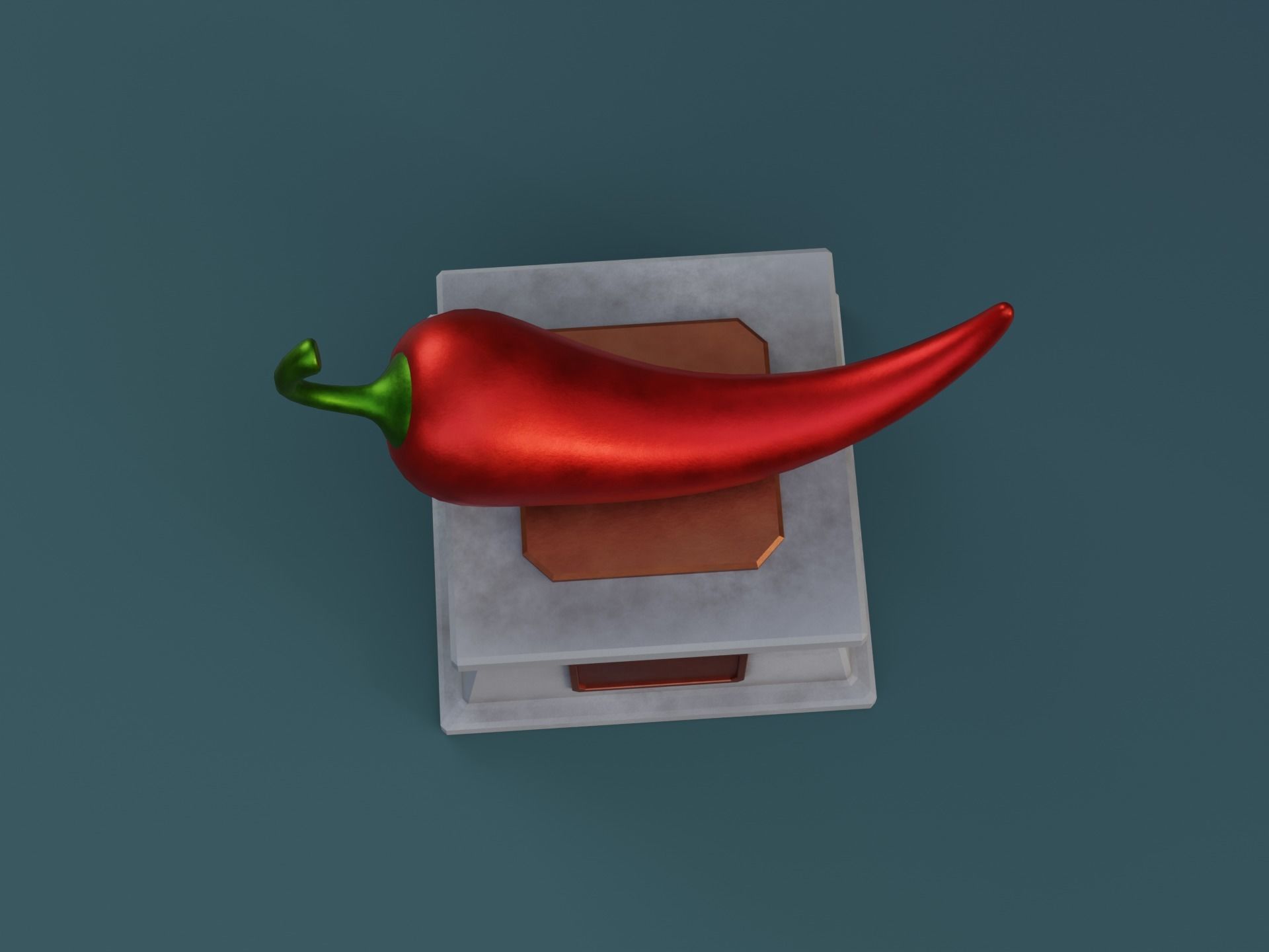 Chili Pepper Monument Low-poly 3D model_8