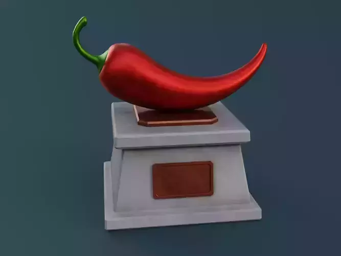 Chili Pepper Monument Low-poly 3D model