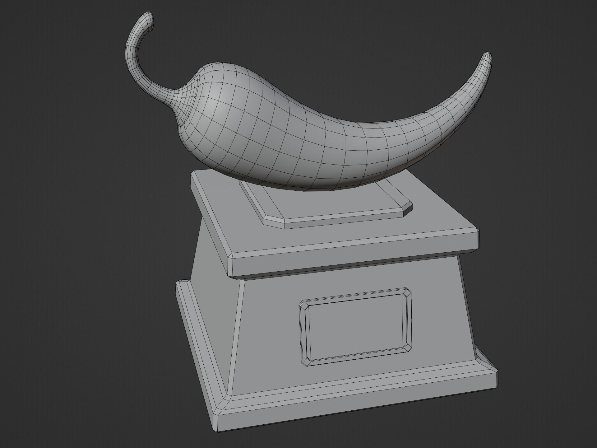 Chili Pepper Monument Low-poly 3D model_11