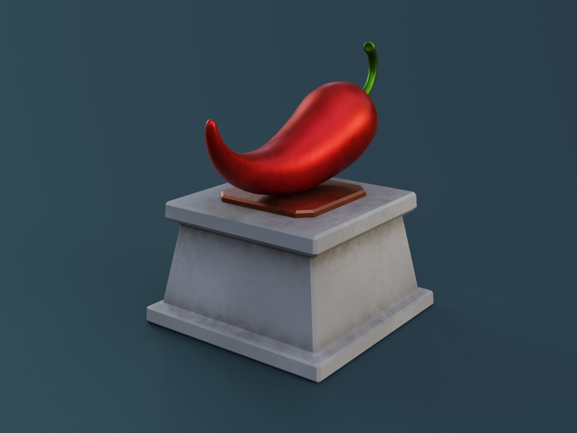 Chili Pepper Monument Low-poly 3D model_5