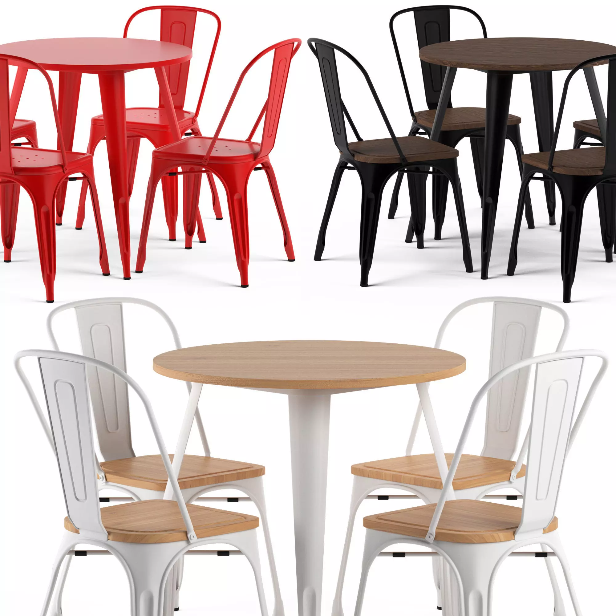 TOLIX chairs and tables 3D model_0