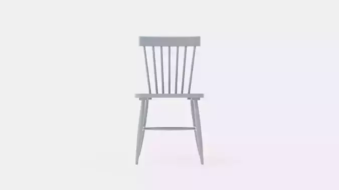 Wood H17 Cane chair - Dark grey Low-poly 3D model