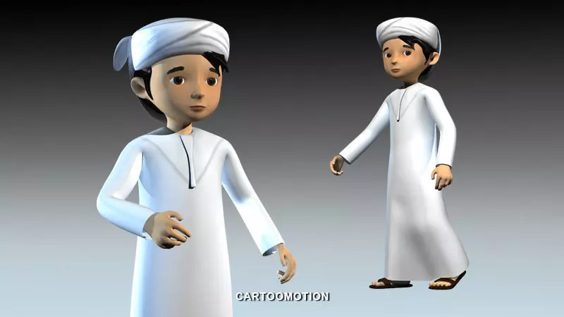 A Boy From UAE Low-poly 3D model_0