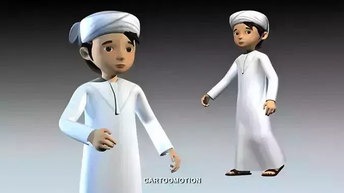 A Boy From UAE Low-poly 3D model