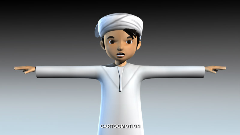 A Boy From UAE Low-poly 3D model_3