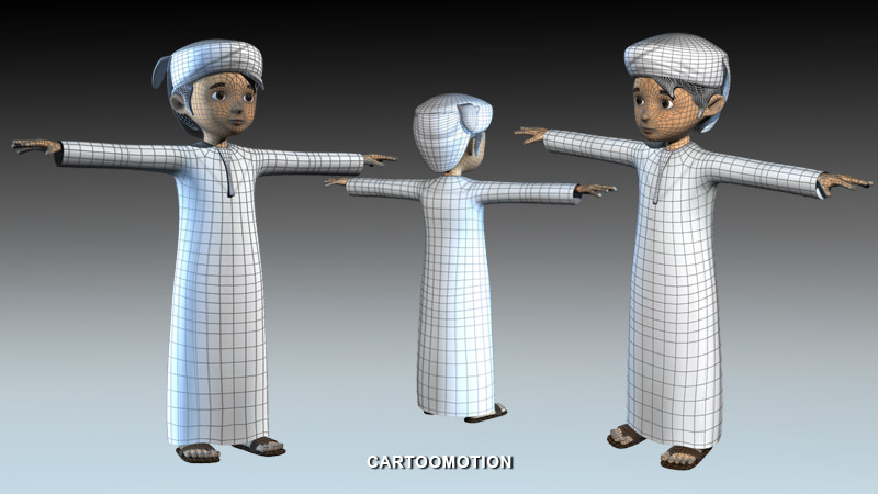A Boy From UAE Low-poly 3D model_5