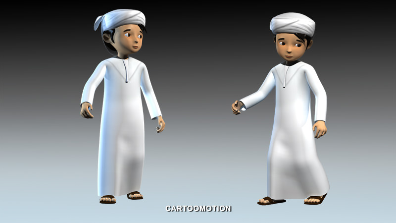 A Boy From UAE Low-poly 3D model_4