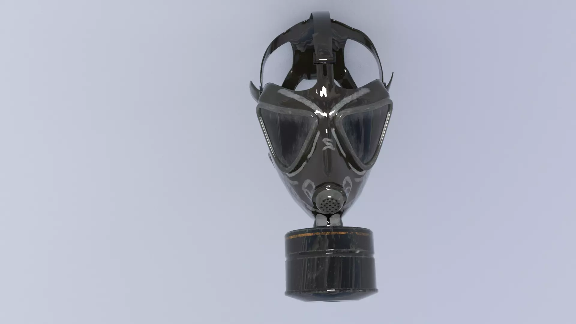 gas mask Low-poly 3D model