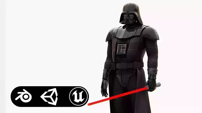 VADER  Rigged for Unreal Engine - Unity - MIXAMO 3D model
