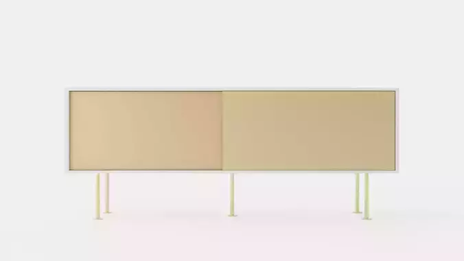 Vogue Media bench - White-Brass