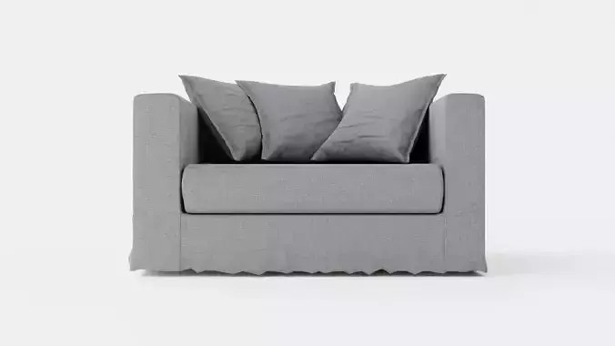 Le Grand Air Loveseat Linen - Smokey Granite