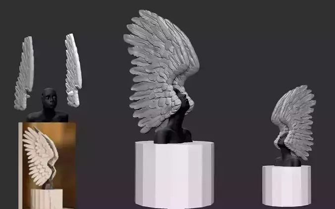 Girl music with wing