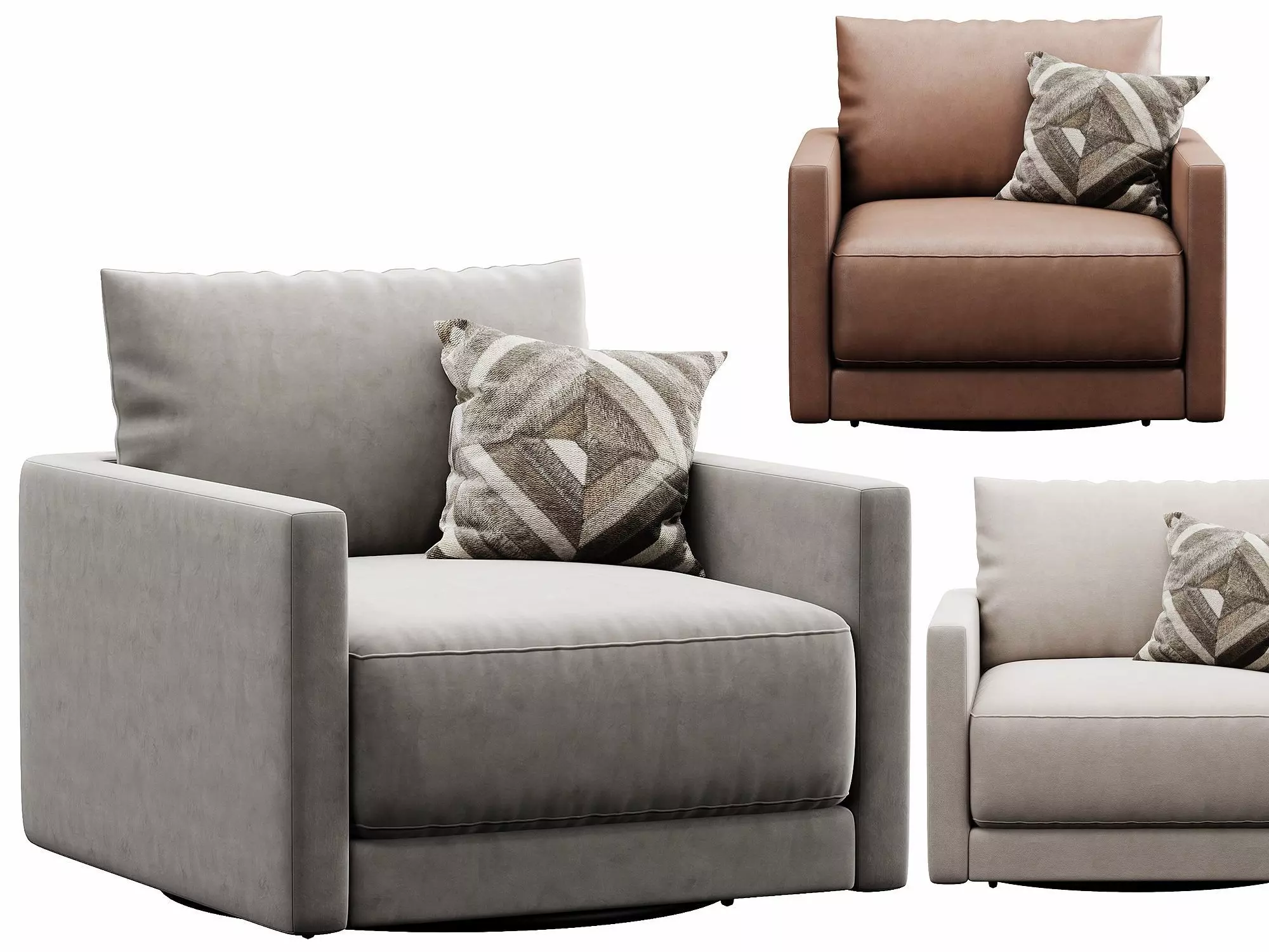 Crate and Barrel Gather armchair 3D model