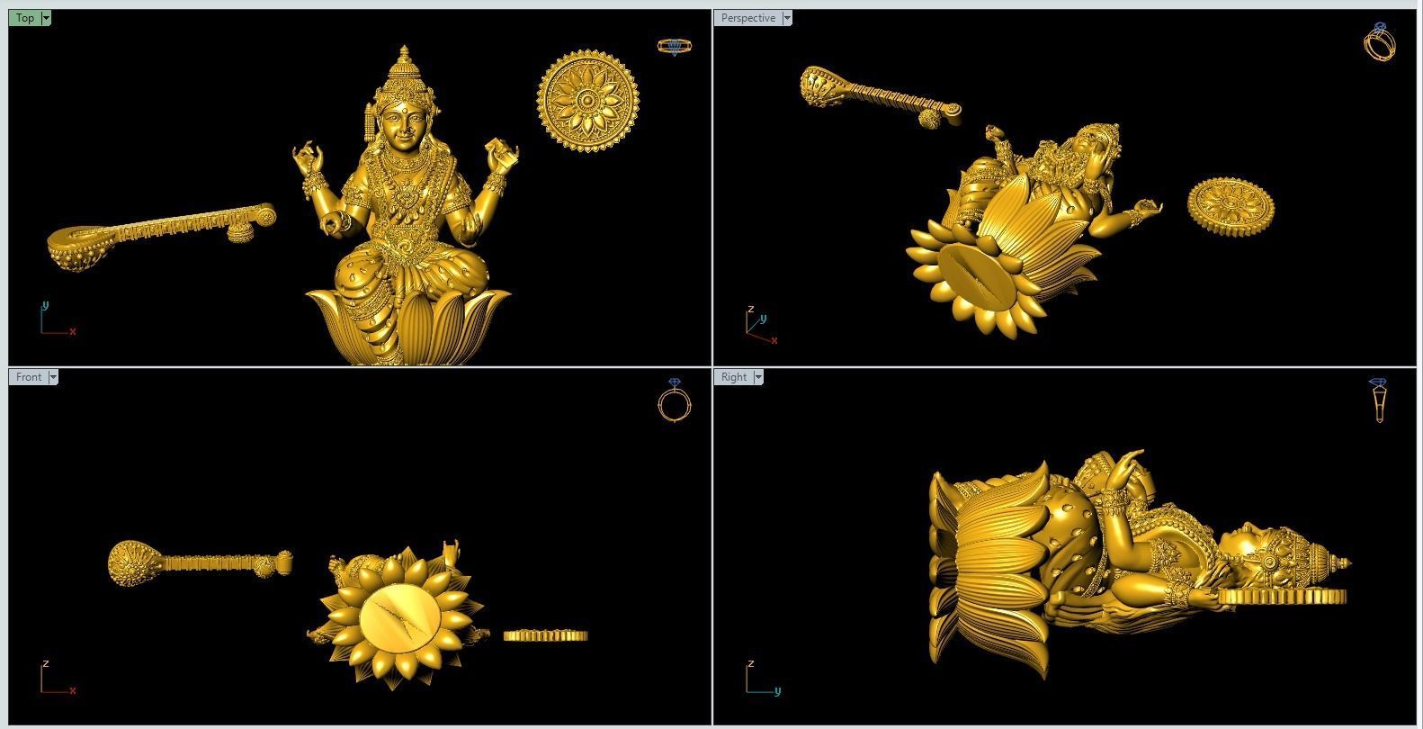 Saraswati Artwork-44 3D print model_11