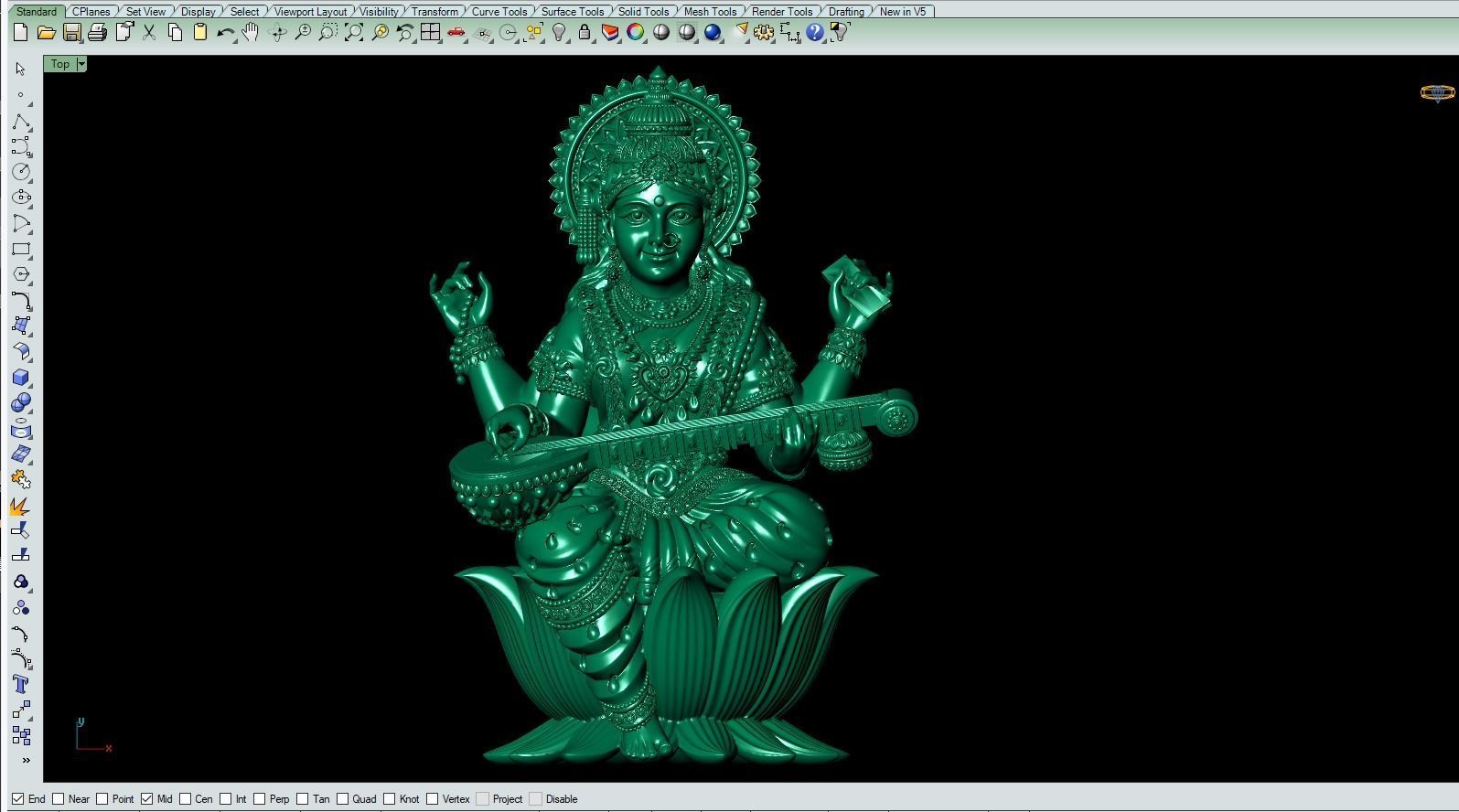 Saraswati Artwork-44 3D print model_9