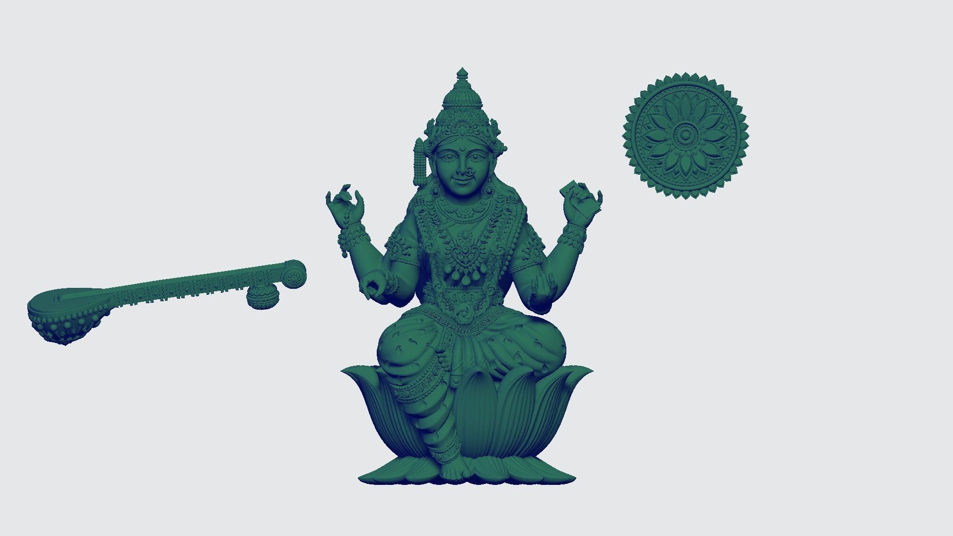 Saraswati Artwork-44 3D print model_3