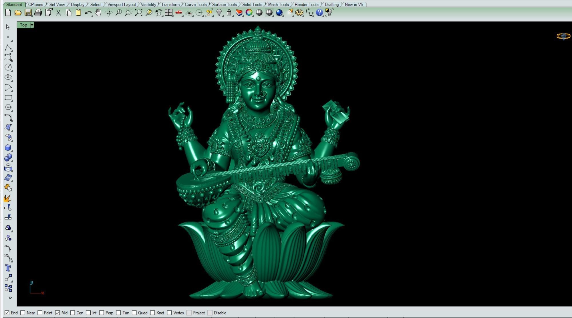 Saraswati Artwork-44 3D print model_10
