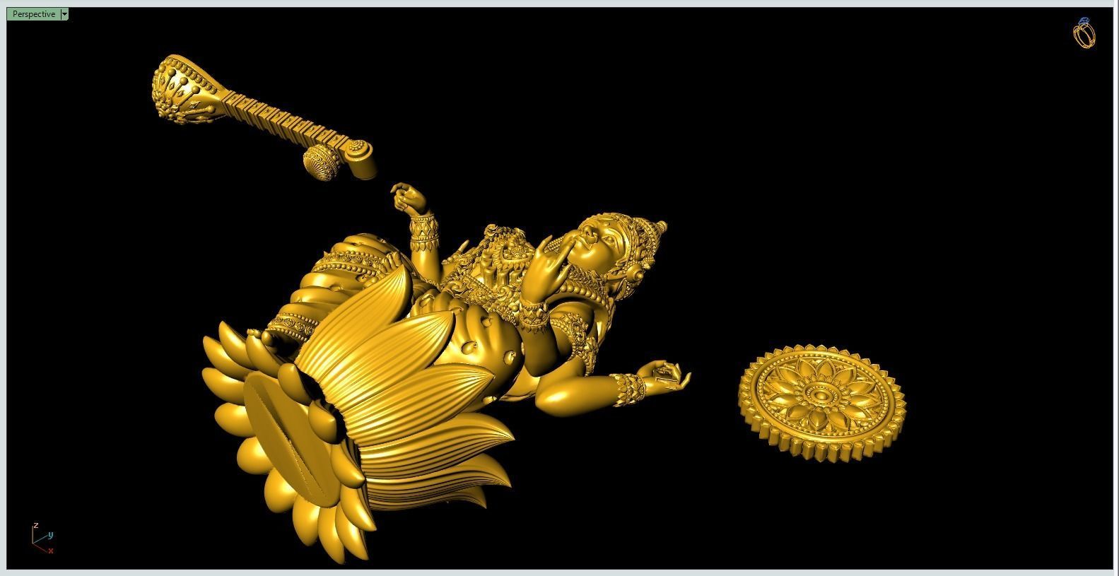 Saraswati Artwork-44 3D print model_16