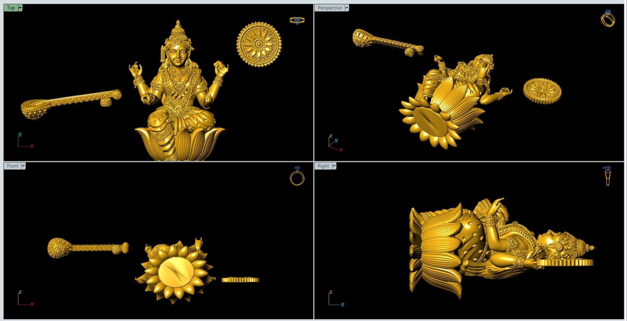 Saraswati Artwork-44 3D print model_12