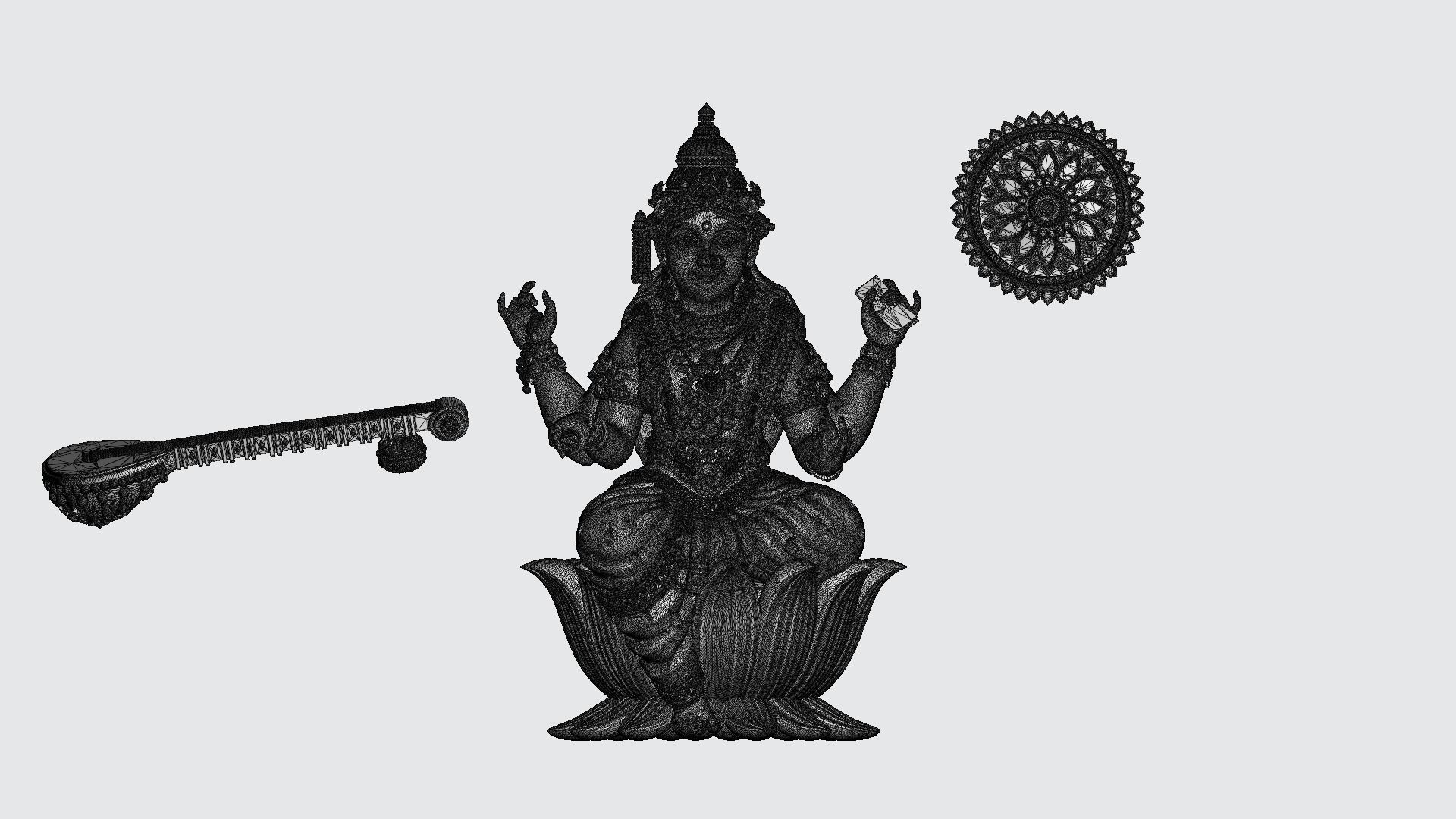 Saraswati Artwork-44 3D print model_6