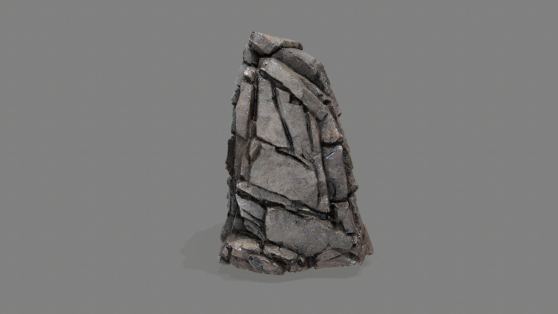 cliff rocks Low-poly 3D model_7
