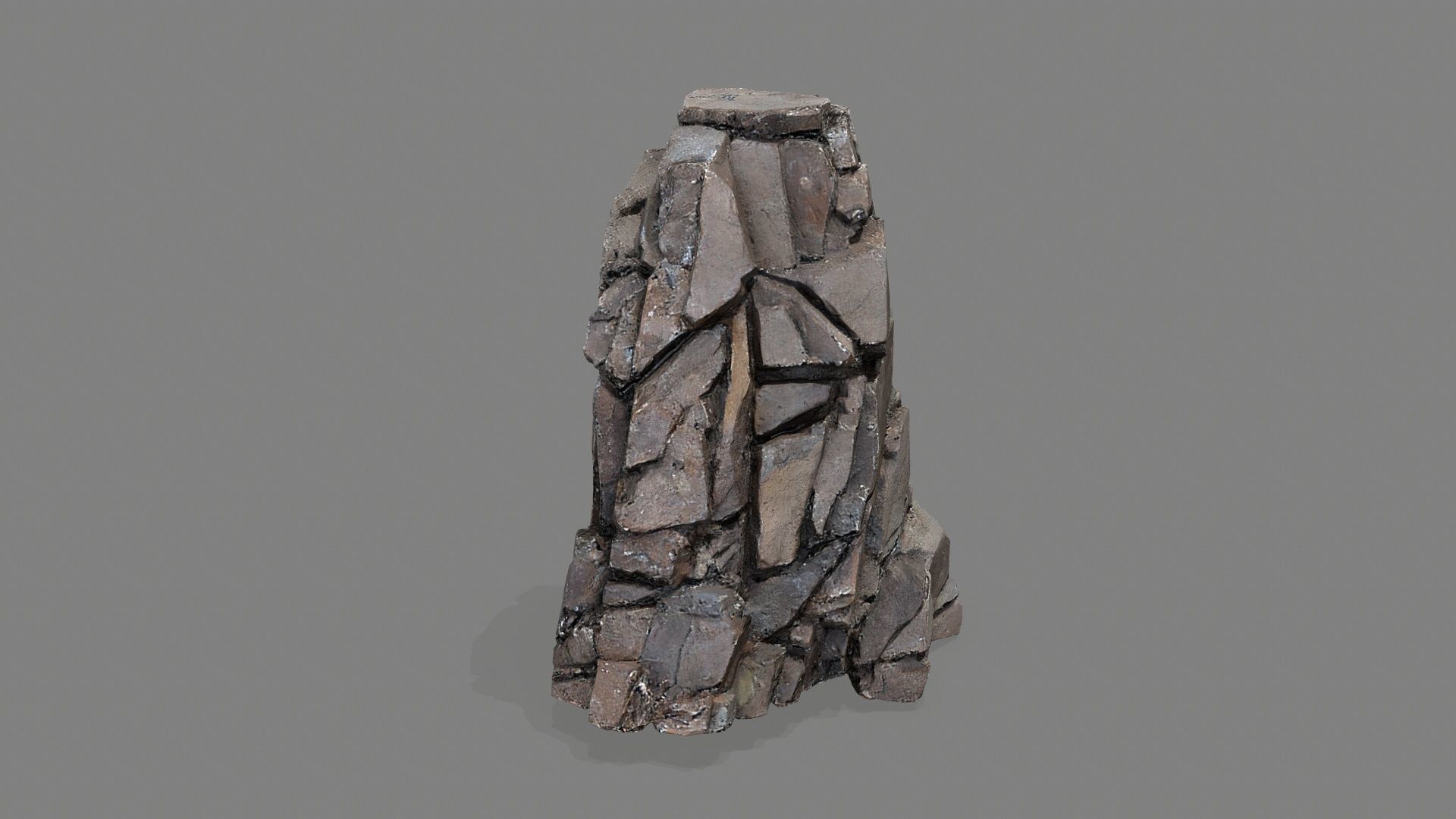 cliff rocks Low-poly 3D model_5