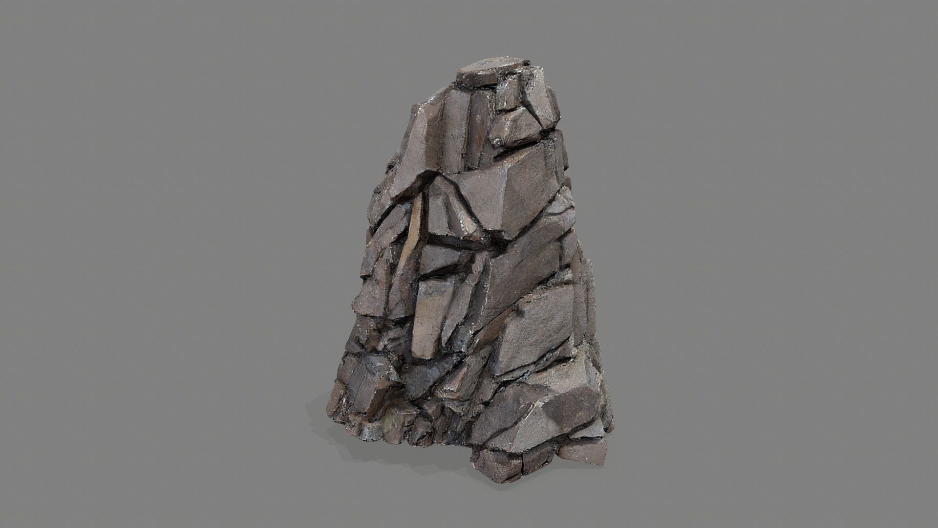cliff rocks Low-poly 3D model_4