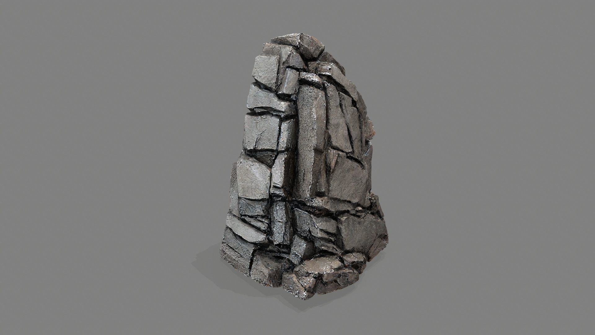 cliff rocks Low-poly 3D model_8