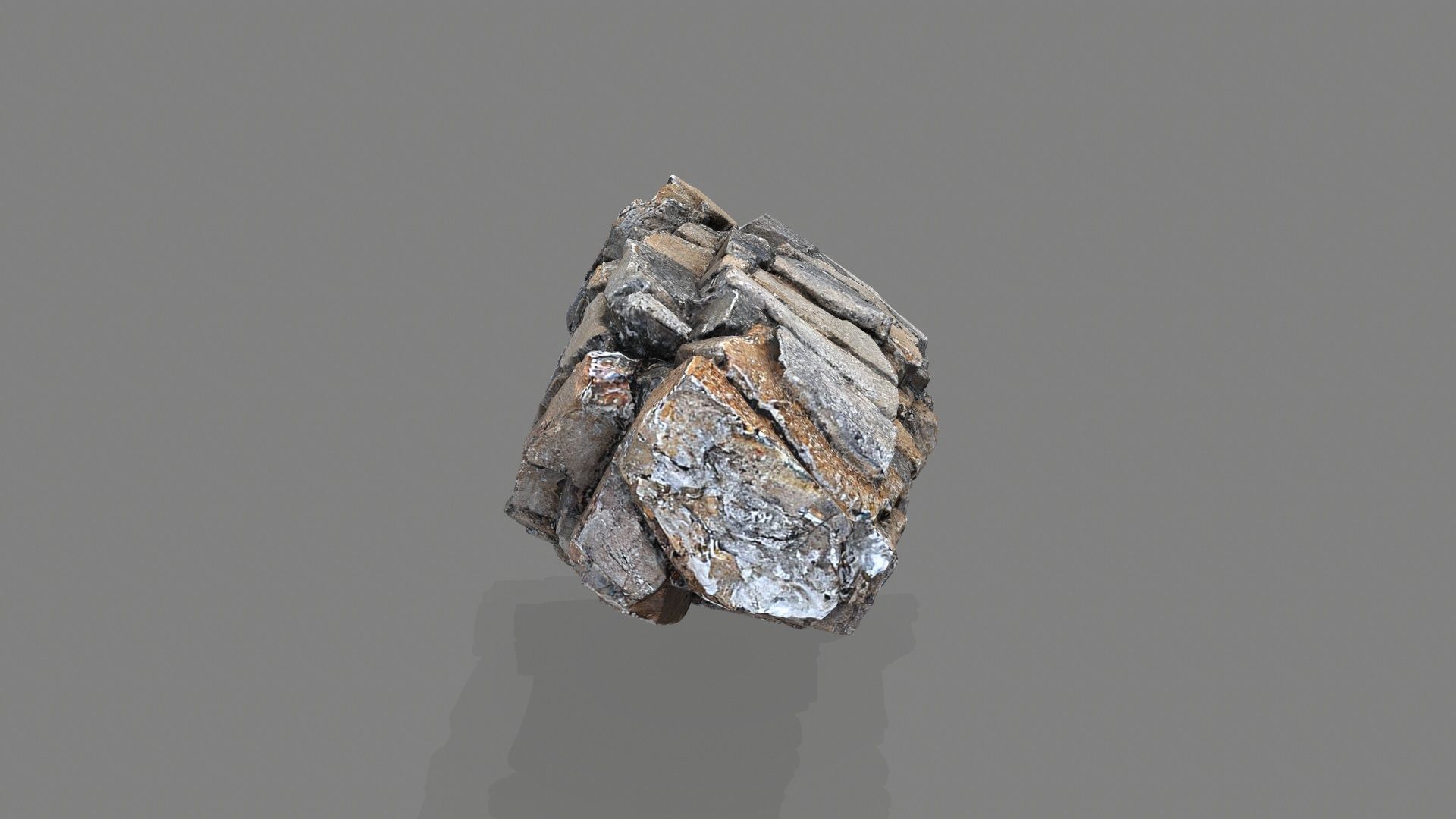 cliff rocks Low-poly 3D model_11