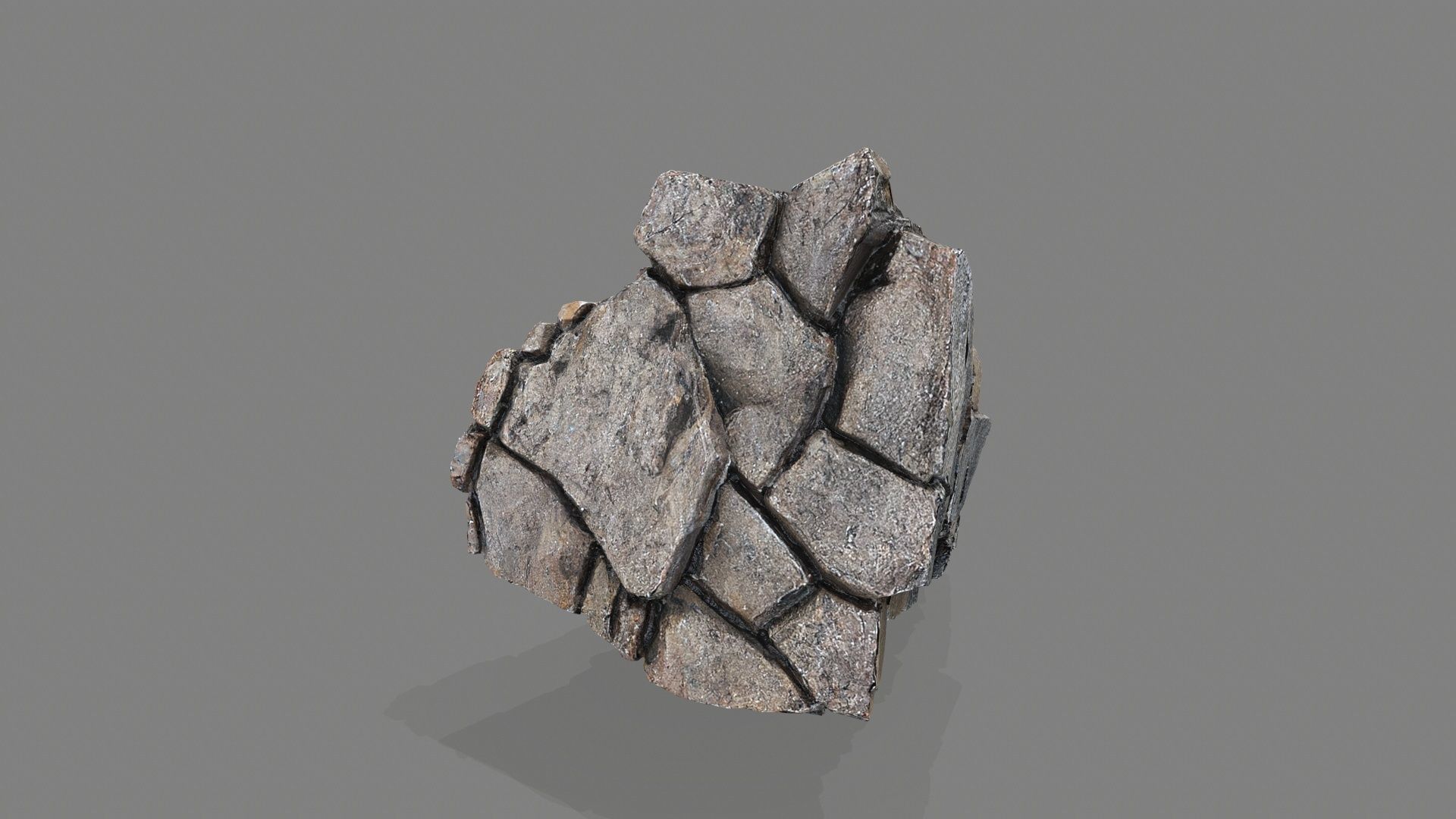 cliff rocks Low-poly 3D model_12