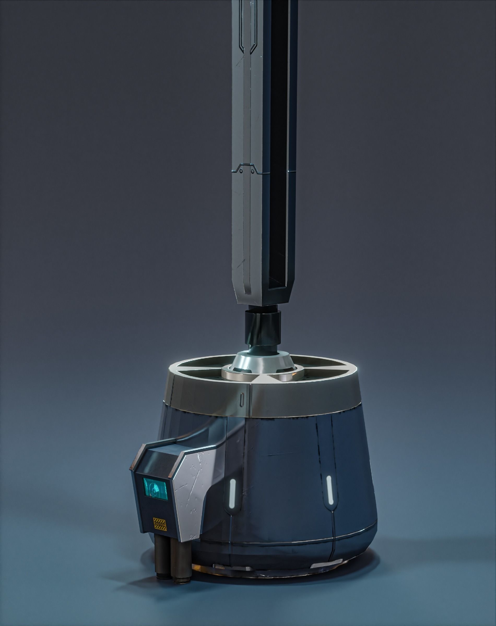 Low Poly Sci-fi Street Lights Low-poly 3D model_2