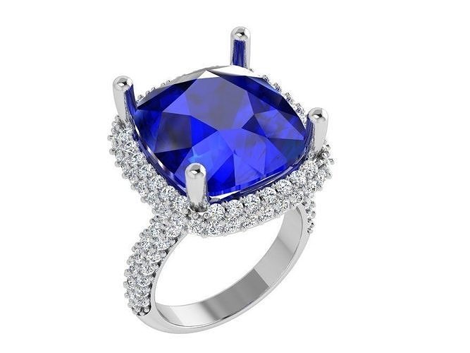 Cushion Halo Ring 4171 3D print model