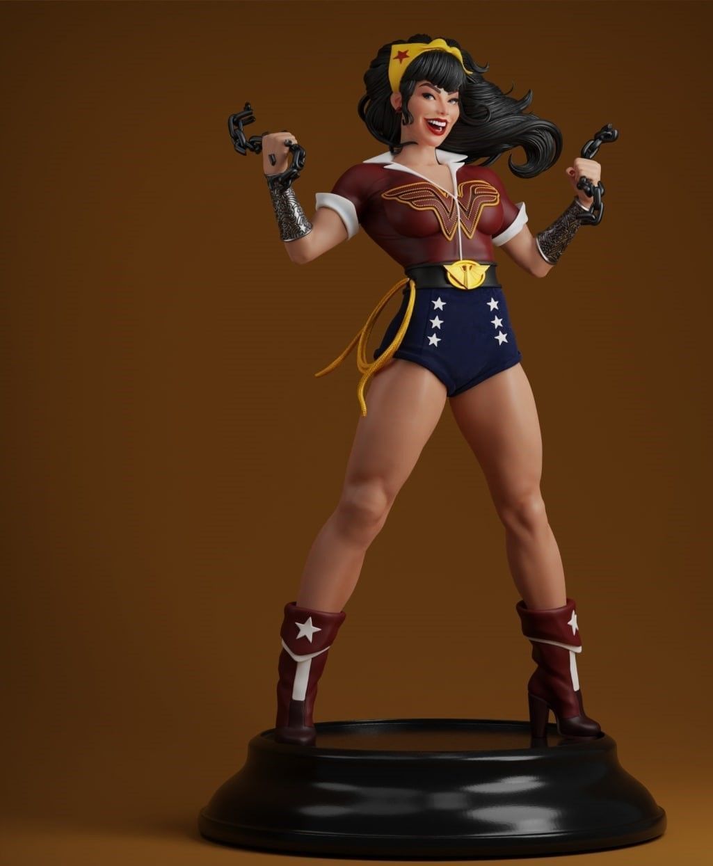 Wonder Woman Bombshell Tier 3D print model_4